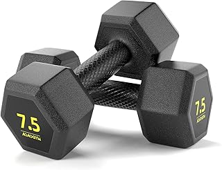 Hex Dumbbells PVC Encase Coating Free Weight Dumbbell Set for Strength Training, Home Gym Fitness and Full Body Workout