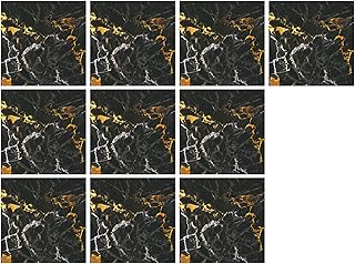 ملصقات بلاط رخامية مربعة، 10 قطع لاصقة مقاومة للماء للمطبخ باكسبلاش، ورق حائط قابل للازالة واللصق
