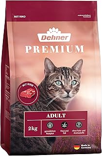 Dehner Premium Cat Food Dry Food Grain Free Adult Cats Beef 2kg