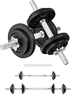 Yes4All Adjustable Dumbbell Set with Weight Plates/Connector - Exercise & Workout Equipment - Size Options 40lbs to 200lbs