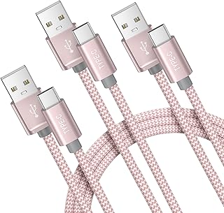 كيبل شاحن USB نوع C، 3 عبوات 3.3/ 6.6/ 10 قدم، سلك شحن صغير نوع C لسامسونج جالكسي A10E A20 A21 A11 A50 A51 A52 A53 A70 A72 A73 A42 A32 A33 A12 A22,S10 S20 S21 S22 21 22 بلس، نوت 10 20 من باسيسلور