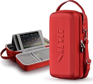 UYIYE Carrying Storage Case for Nintendo Switch/Switch OLED Model (2022),Portable Travel All Protective Hard Messenger Bag Soft Lining 16 Games for Switch Console Pro Controller & Accessories red