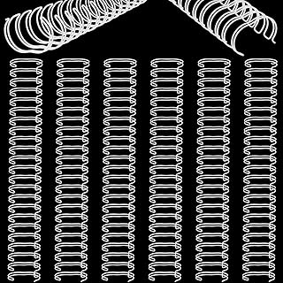 6 قطع من حلقات ربط الاسلاك مزدوجة الحلقات بقطر 1 انش و23 فتحة للمدرسين والطلاب والنوت بوك ابيض زونون