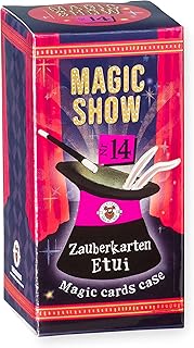 لعبة ماجيك شو رقم 14 من تريندهاوس 957764 [حافظة بطاقات سحرية]، خدع سحرية مذهلة للاطفال من سن 6 سنوات، تتضمن مقاطع فيديو عبر الانترنت، خدعة رقم 14، ورق بلاستيك، أحمر