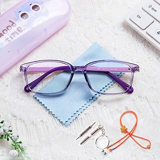 AetrvoHope Blue Light Blocking Glasses,Unbreakable Frame Ultra-Light Computer Glasses for Kids Age 3-12