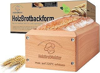 Wave Brands HolzBrotMeister Bread Baking Mould Made of Wood for up to 1 kg Homemade and Natural Bread