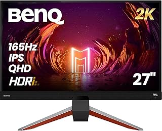 شاشة العاب EX2710Q من بينكيو موبيوز IPS 1440P 165Hz 1ms HDR مقاس 27 انش، 120Hz متوافقة مع اكس بوكس سلسلة X، رمادي معدني، LCD