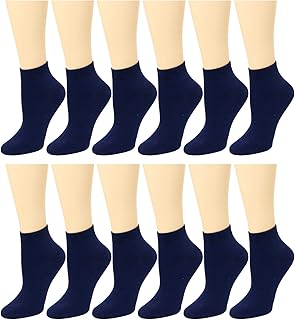 12 Pairs Women Novelty Ankle Socks Colorful ComfortSoft Lightweight Sports Athletic Socks