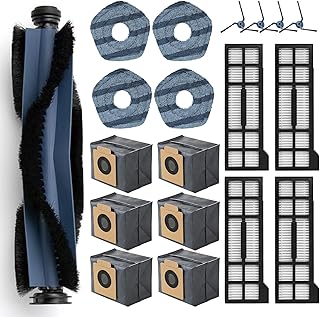 مجموعة ملحقات X10 برو للمكنسة الكهربائية الروبوتية يوفي أوميني 1 فرشاة رئيسية 4 فرش جانبية فلاتر هيبا مناديل مبللة و4 أكياس غبار قطع غيار لايوفي