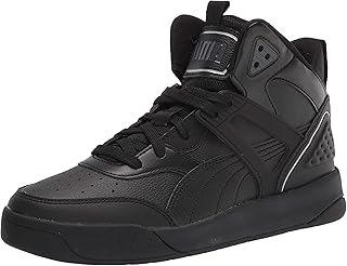 حذاء رياضي للرجال من PUMA Backcourt Mid, أبيض أسود