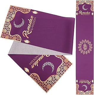 2pcs Eid Table Runner Ramadan Table Runner Holiday Dining Table Runner for Kitchen Dining Daily Use Themed Party Decoration