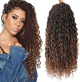 SOKU River Faux Locs Wavy with Curly Ends Crochet Hair Synthetic Crochet Braids Dreadlocks African Twist Braid 24 Strands/Pack