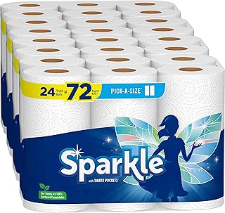 مناشف ورقية Pick-A-Size® من Sparkle®، 24 بكرة ثلاثية = 72 بكرة عادية