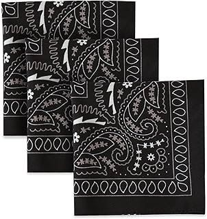 Tough Headwear Large Bandana Handkerchief - Head Bandannas for Men & Women - Cowboy Bandana Packs - Paisley Bandana Set