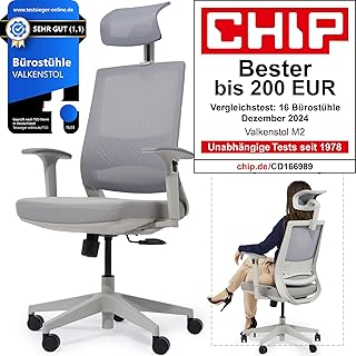 VALKENSTOL M2 Ergonomic Office Chair Beige [Max Comfort] Desk Chair Beige Office Chair White Office Chair Ergonomic Office Chairs Office Chair Grey 150 kg PC Chair Office Ergonomic Office Chair