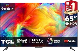 تليفزيون جوجل 10 4K UHD HDR مقاس 65 بوصة من تس سي ال مُزود بمعالج ام اي 60Hz - 65P735 (موديل 2022) أسود