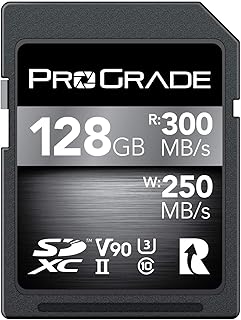 بطاقة SD UHS-II V90 128GB بسرعة حفظ تصل الى 250 ميجابايت/ ثانية وسرعة قراءة تصل الى 300 ميجابايت/ ثانية | لمصوري مدونات الفيديو المحترفين وصانعي الافلام والمصورين وصانعي المحتوى – من بروجريد ديجيتال