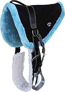 CHALLENGER Horse Saddle PAD Western Bareback Suede Leather Girth Stirrups 39171-174