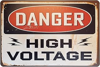 ERLOOD Danger High Voltage Vintage Metal Tin Sign Outdoor Road Signs Decor 12 X 8