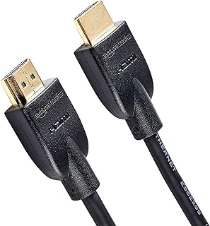 كيبل HDMI عالي السرعة 4K من امازون بيسيكس، 9 قدم، قطعة واحدة، (تلفزيون، حاسوب شخصي، جهاز العرض، شاشة عرض)