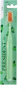 President TEENS 12+ Toothbrush for Children Aged 12+ Compact Head Reaches the Hardest Areas of the Dental Arch, Soft Bristles Gentle on Gums and Enamel.