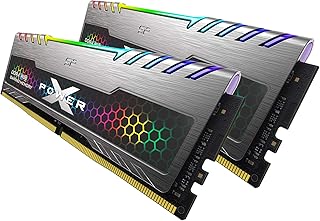 اس بي سيليكون باور مجموعة DDR4 16GB (2 × 8GB) RGB توربين 3600MHz (PC4 28800) CL18 وحدة ذاكرة RAM للكمبيوتر المكتبي (SP016GXLZU360BDB)