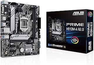 مقبس مذربورد اسوس برايم h510m a r2.0 انتل lga1200مجموعة شرائح h470 ماتكس دي ار 4 يو اس بي 3.2 الجيل 1 ام.2 ايثرنت جيجابايت مزامنة اورا DDR4