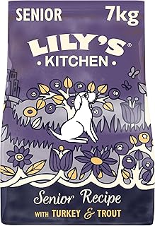 Lily's Kitchen Made with Natural Ingredients, Dry Food for Senior Dogs, Turkey & Trout, Full Nutrition, 7 kg Bag