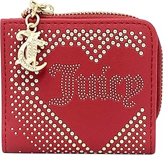 Juicy Couture Women's L Zip Card Case Wallet, Lovely Day Cool Red, Bifold