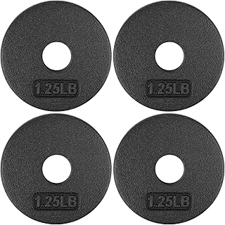 A2ZCARE 1 inch Weight Plates Set 1.25 lbs to 20 lbs, Standard Weight Plate, Cast Iron Weight Plate 1 inch, Dumbbell Plates, 1 inch Barbell Plates