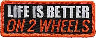 Hot Leathers Unisex Adult Life Is Better On 2 Patch (متعددة الألوان، 4 "× 2")