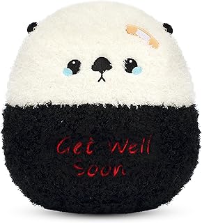 وسادة قطيفة لطيفة محشوة على شكل قضاعة البحر بعبارة Get Well Soon Sea Otter من ايسفان، لعبة ناعمة محبوبة هدايا للمرضى والبنات والاولاد، 12 انش