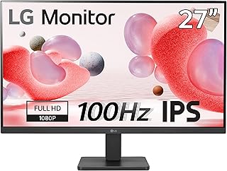 LG شاشة الكترونيات 27MR400-B، 27 انش، FHD 1080p، 100Hz، 5ms GTG، لوحة IPS، AMD فري سينك، توفير ذكي للطاقة، مضادة للتوهج، HDMI، اسود غير لامع، من ال جي