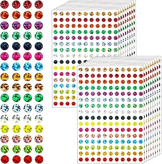 3520 قطعة من الملصقات الملونة 1/4 انش ملصقات الترميز الملونة ملصقات نقاط الليزر ملصقات دائرية لامعة ملصقات دائرية لامعة 16 لون ملصقات قابلة للازالة للمكتب والفصول الدراسية