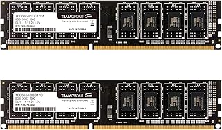 ذاكرة DDR3 ايليت من تيم جروب سعة 6GB 2x8GB بتردد 1600MHz PC3 - 12800 CL11 غير مدعوم بذاكرة مؤقتة بدون اي سي 1.5 فولت U DIMM 240 دبوس نموذج Ram مطور للكمبيوتر TED316G1600C11DC01 16 GB