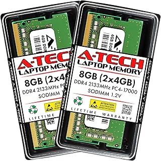 ايه-تيك 8GB (2x4GB) DDR4 2133MHz SODIMM PC4-17000 غير ECC CL15 1.2 فولت 260 دبوس SO-DIMM لابتوب نوت بوك ذاكرة RAM مجموعة ترقية