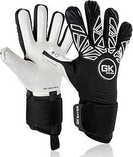 GK Saver Bravo Professional Argo Negative Cut Savefingers Giga Grip Football Goalkeeping Gloves |Sizes 6 to 11 |4mm Latex Anti-Slip Soccer Gloves