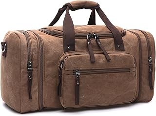 Travel Bags Waterproof Canvas Weekend Camping Bag for Men and Women.