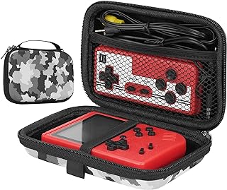 Geekria Handheld Game Console Carrying Case, Protective Travel Retro Mini Game Player Box for Charging Cable, Batteries, Earpods, and Gaming Accessories