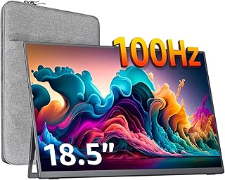 كوكوبار شاشة محمولة 18.5 بوصة 1080P 100 هرتز 72% ان تي اس سي USB-C HDMI شاشة محمولة للابتوب ماك بوك PS4/5 ..، LCD