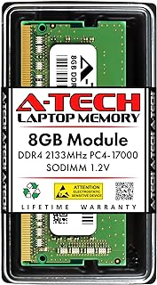 ذاكرة RAM DDR4 8GB 2133MHz SODIMM PC4-17000 غير ECC CL15 1.2 فولت 260 دبوس SO-DIMM للابتوب والنوت بوك من ايه تيك، من اتيك كومبوننتس