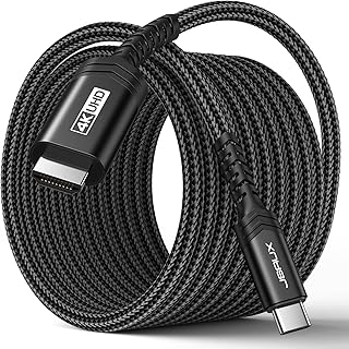 جي سوكس كيبل USB C الى HDMI بطول 3 متر 3.1 بدقة 4K عند 60 هرتز سلك نوع 2.0 ثاندربولت 3/4 متوافق مع ايفون 15/برو/ماكس/بلس ماك بوك برو/اير جالكسي اس 8 23 ايباد