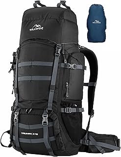 TRAWOC TRIUMPH X 75 Liter Camping Backpack Trekking Hiking Ruckssack Travel Bag Front & Top Loading Laptop/Rain Cover/Shoe Compartment, BHK009