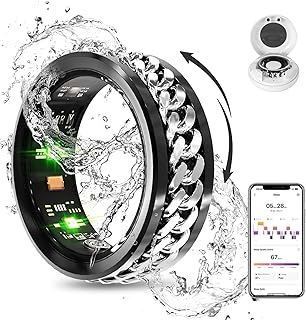 Smart Ring Fitness Tracker Ring - Health Sleep Heart Rate Blood Oxygen Blood Pressure Tracker,Stress relief, fashionable style,IP68, Compatible with iOS,Android, Remote Photograph, Family Care（13#）