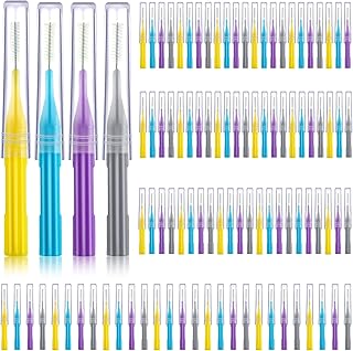 100 قطعة فرشاة لتنظيف ما بين الأسنان، عود أسنان برأس لتنظيف الأسنان، خيط تنظيف ما بين الأسنان للعناية بصحة الفم، أداة تنظيف الأسنان (ازرق فاتح، اصفر، رمادي، أرجواني)، من باتيلاي، كتيب، بالغ
