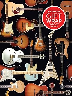 Hal Leonard Wrapping Paper - Guitar Collage Theme