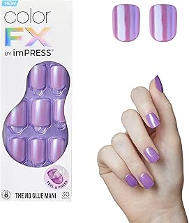 اظافر امبريس Color FX Wonder Press on Nails من كيس، عبوة من 30 قطعة لا تحتاج إلى صمغ