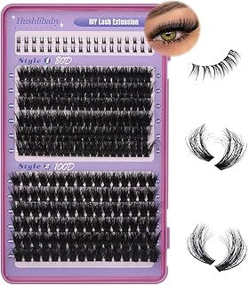 False Eyelashes Extensions 14-22mm Length 80D+100D Flat D Curl 252pcs Individual Lashes Soft Wispy DIY Eyelash Extensions