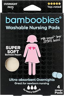 Bamboobies Bam Overnight Washable Nursing Pads 4 Count, 4 CT