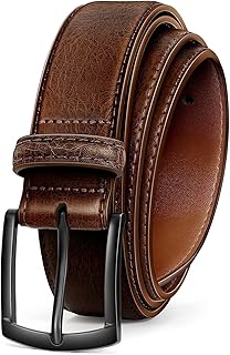 VONMELLI Men's Belt Genuine Leather Belt for Men Dress Casual Golf Jeans Pants 1 3/8"